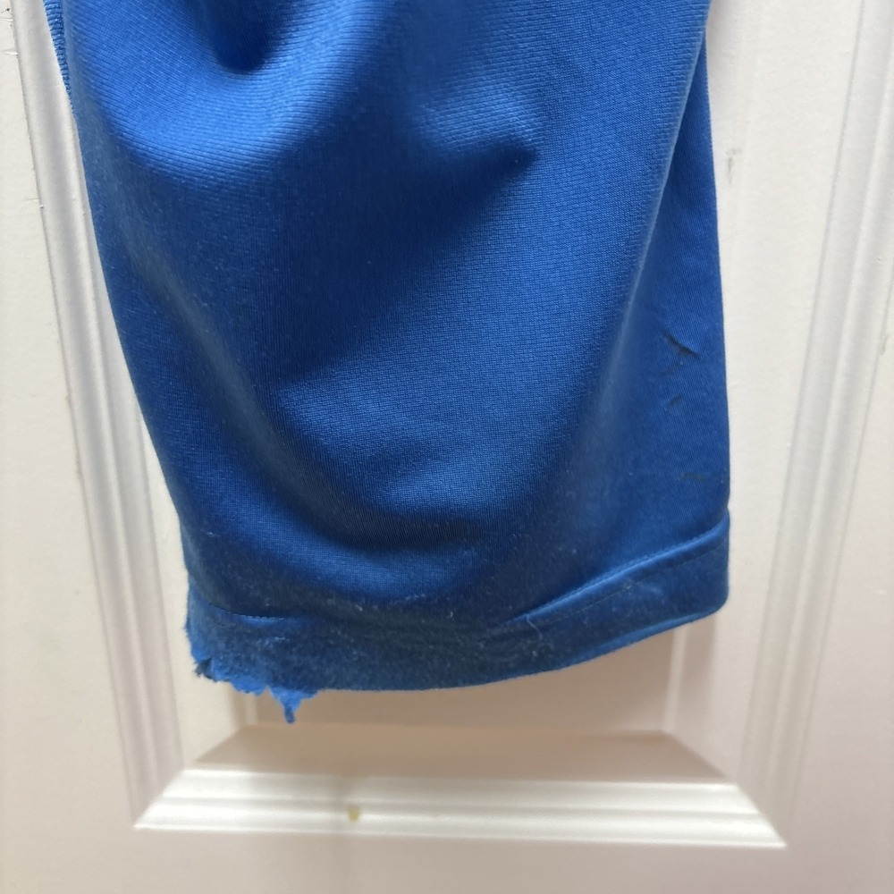 Vintage Vintage Blue Adidas Side-Snap Track Pants With White Three Stripe Design - Picture 5 of 9